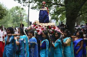 Tamil Catholics Take Part In The Feast Of Our Lady Of Madhu