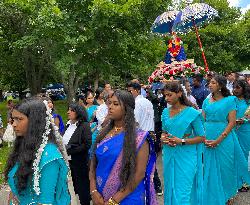 Tamil Catholics Take Part In The Feast Of Our Lady Of Madhu