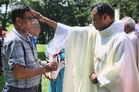 Tamil Catholics Take Part In The Feast Of Our Lady Of Madhu