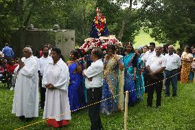 Tamil Catholics Take Part In The Feast Of Our Lady Of Madhu