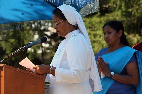 Tamil Catholics Take Part In The Feast Of Our Lady Of Madhu