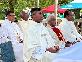 Tamil Catholics Take Part In The Feast Of Our Lady Of Madhu