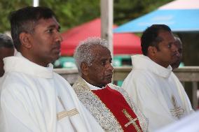 Tamil Catholics Take Part In The Feast Of Our Lady Of Madhu