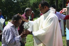 Tamil Catholics Take Part In The Feast Of Our Lady Of Madhu