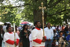 Tamil Catholics Take Part In The Feast Of Our Lady Of Madhu