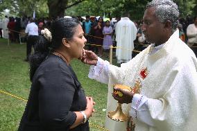 Tamil Catholics Take Part In The Feast Of Our Lady Of Madhu