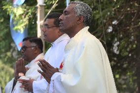 Tamil Catholics Take Part In The Feast Of Our Lady Of Madhu