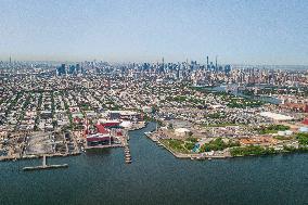 Aerial View Of New York City Skyline