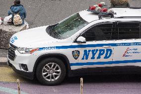 NYPD Vehicles In Union Square NYC