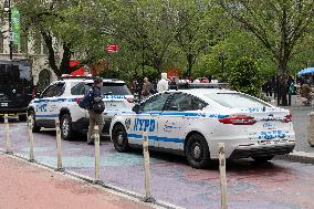 NYPD Vehicles In Union Square NYC