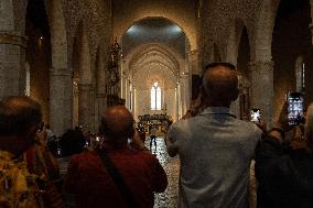 Light Effects At Basilica di Santa Maria di Collemaggio In L'Aquila