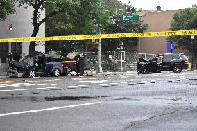 One Person Dead, Four People Injured After Two-Car Motor Vehicle Accident In Newark, New Jersey