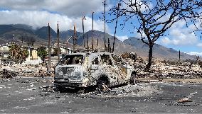 U.S.-HAWAII-MAUI ISLAND-LAHAINA-WILDFIRES-AFTERMATH