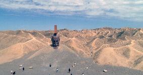 The Emperor in Han Dynasty Outdoor Sculpture in Guazhou