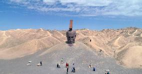 The Emperor in Han Dynasty Outdoor Sculpture in Guazhou