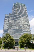 DNP's exterior, logo, and signage