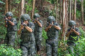 SWAT Conduct An Anti-terrorism Drill in Nanning, China