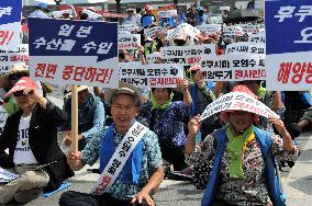 SOUTH KOREA-GOHEUNG-JAPAN-RADIOACTIVE WASTEWATER-DISCHARGE-PROTEST