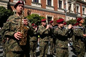 Celebration Of The Polish Army In Krakow