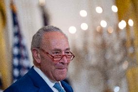 President Joe Biden makes remarks on the anniversary of the Inflation Reduction Act