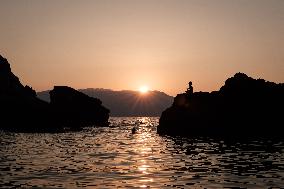 Ravdoucha Beach In Chania - Sunset