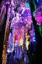 Tourists Visit The Jinshui Rock Cave in Guilin, China