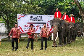 INDONESIA-RIAU-SUMATRAN ELEPHANT-INDEPENDENCE DAY-CELEBRATION