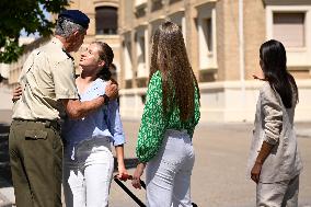 Princess Of Asturias Enters Military Academy - Zaragoza