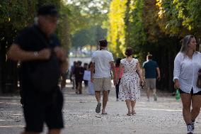 Parisian Right bank during Summer - Paris