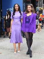 Lizzy Mathis And Jessica Alba At GMA - NYC