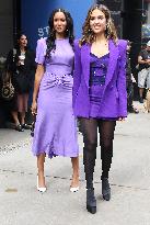 Lizzy Mathis And Jessica Alba At GMA - NYC