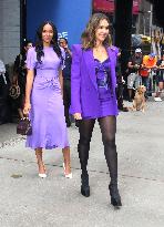 Lizzy Mathis And Jessica Alba At GMA - NYC