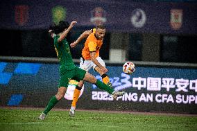 (SP)CHINA-HUZHOU-FOOTBALL-CSL-ZHEJIANG FC VS QINGDAO HAINIU (CN)