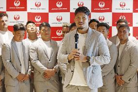 Rugby: Japan's World Cup squad off to Italy
