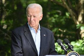 Press Conference At Camp David With President Joe Biden, Prime Minister Of Japan And President Of South Korea