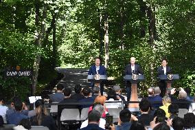 Press Conference At Camp David With President Joe Biden, Prime Minister Of Japan And President Of South Korea