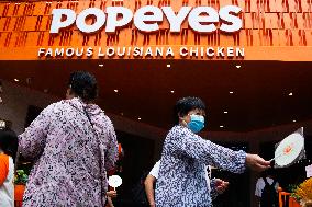 Reopen Of Popeyes Chain Store In Shanghai