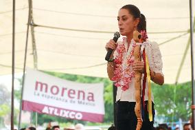 Claudia Sheinbaum Rally In Puebla