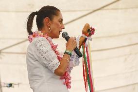 Claudia Sheinbaum Rally In Puebla