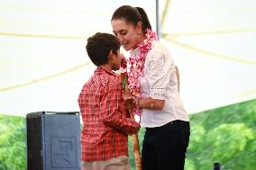 Claudia Sheinbaum Rally In Puebla