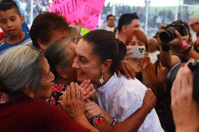 Claudia Sheinbaum Rally In Puebla