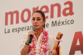 Claudia Sheinbaum Rally In Puebla