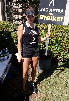SAG-AFTRA and WGA Strike outside Warner Bros - LA