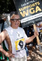 SAG-AFTRA and WGA Strike outside Warner Bros - LA