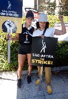 SAG-AFTRA and WGA Strike outside Warner Bros - LA