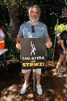 SAG-AFTRA and WGA Strike outside Warner Bros - LA