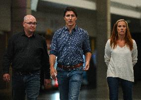 PM Trudeau Visits Wildfire Evacuees In Edmonton