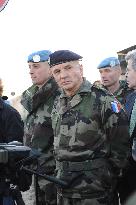 Nicolas Sarkozy visits the French UNIFIL troops in Lebanon