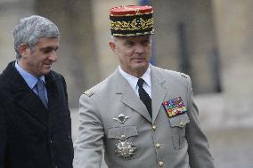 Nicolas Sarkozy attends the Retirement Ceremony for General Jean-Louis Georgelin in Paris