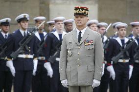 Nicolas Sarkozy attends the Retirement Ceremony for General Jean-Louis Georgelin in Paris